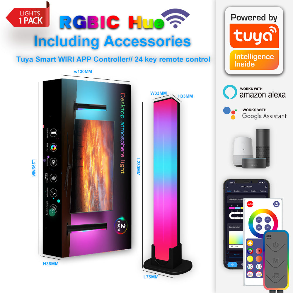 Éclairage d'ambiance LED musical WiFi pour configuration de jeu