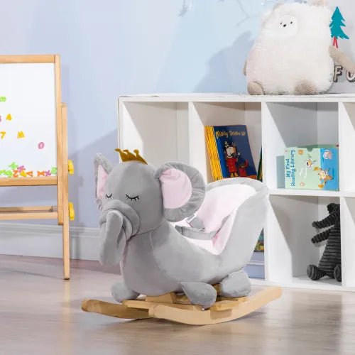 Chaise berçante en bois Bébé Éléphant