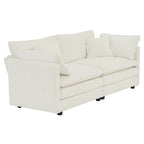 Canapé double moderne en tissu avec 4 coussins