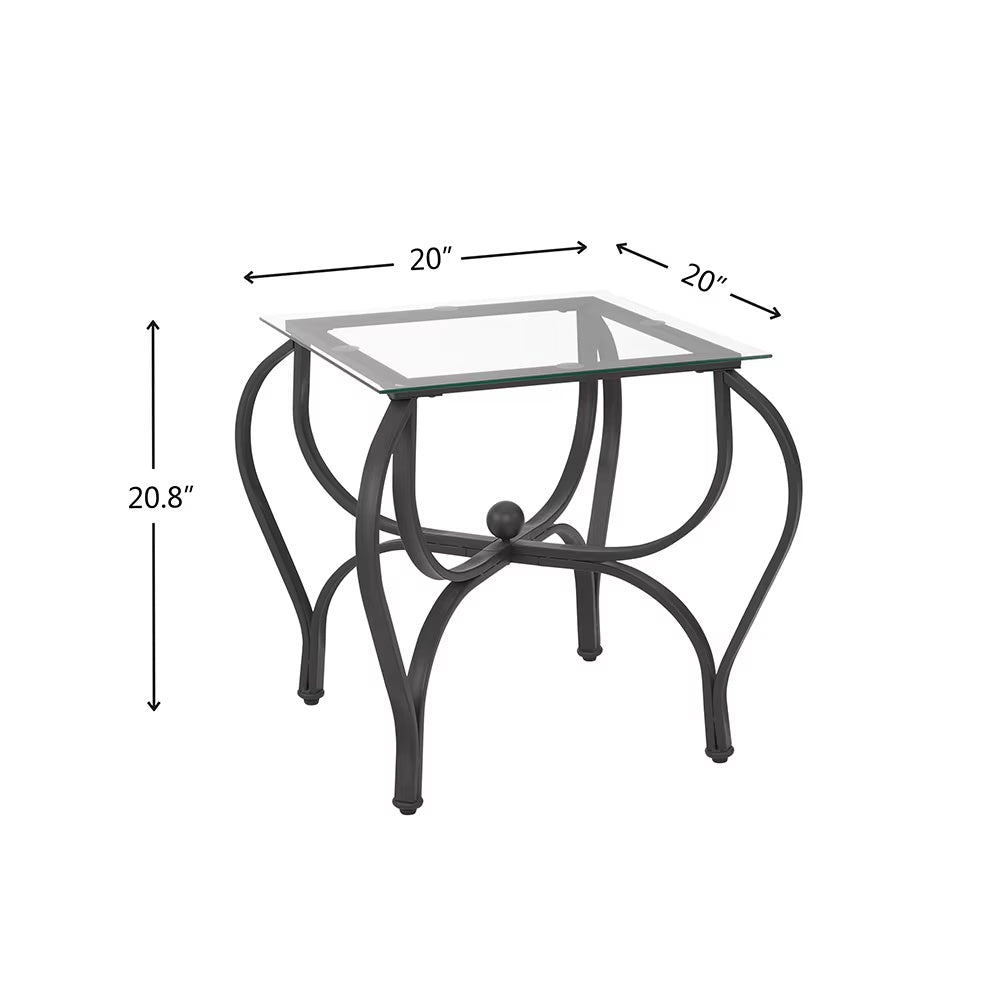 Ensemble de table basse 3 pièces en verre trempé