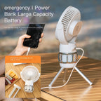 Nouveau ventilateur de camping portable avec lampe et télécommande