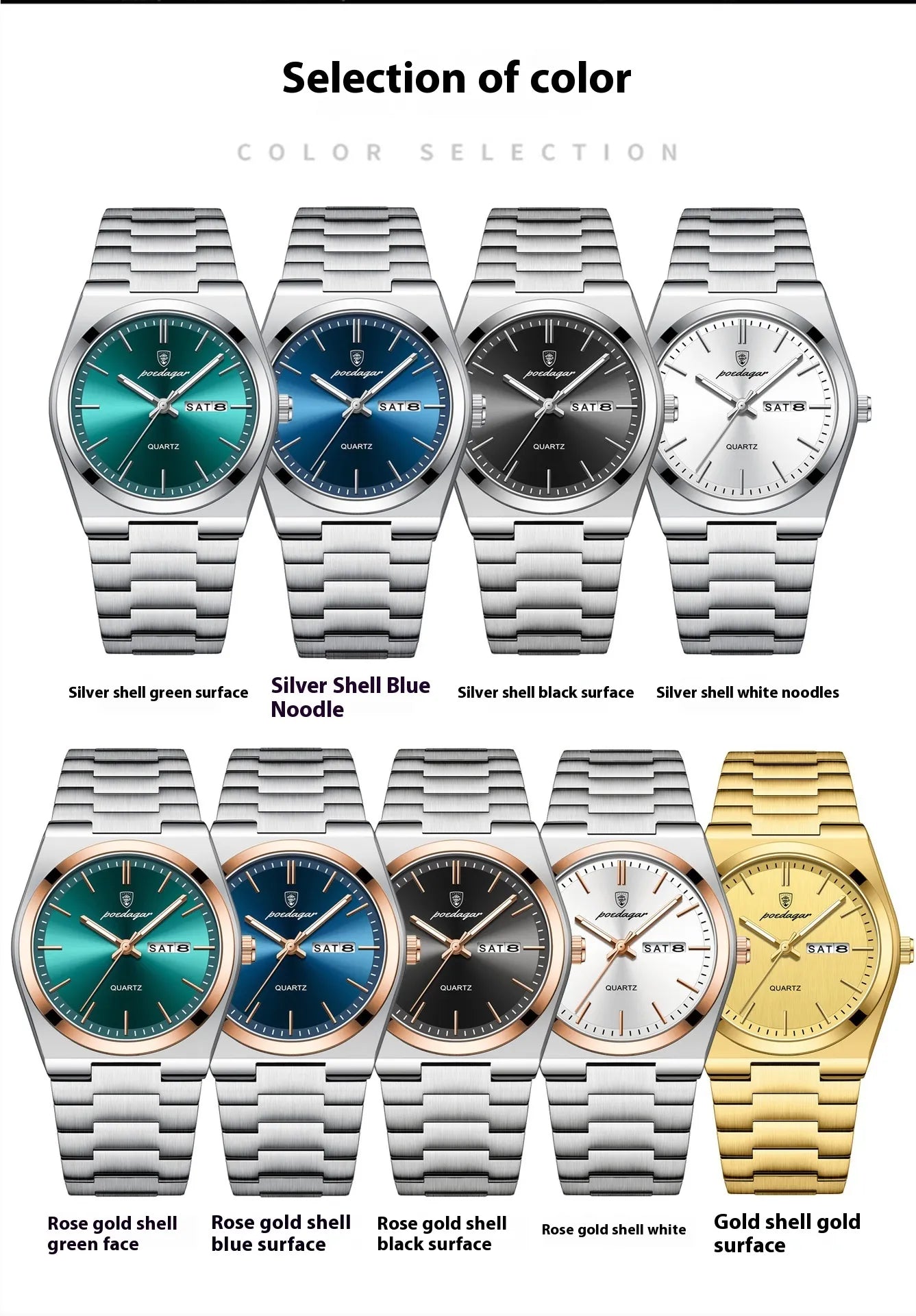 Montre homme ultra-mince, étanche, lumineuse, à quartz