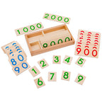 Cartes Numériques en Bois Montessori 1-9999 pour Enfants