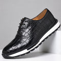 Chaussures décontractées à lacets pour hommes en cuir de veau, style britannique