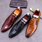 Chaussures habillées pour homme à motif crocodile - Style business décontracté