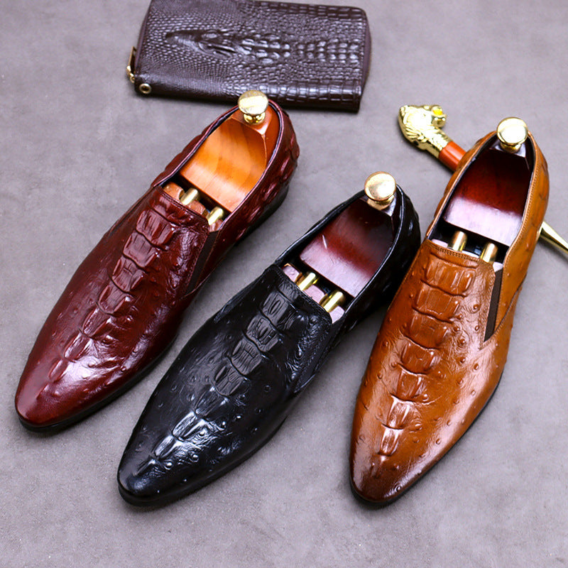 Chaussures habillées pour homme à motif crocodile - Style business décontracté