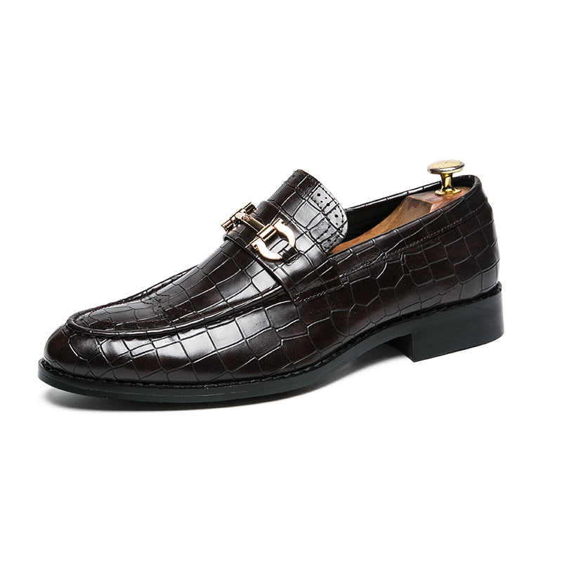 Chaussures basses décontractées en cuir pour hommes, style britannique