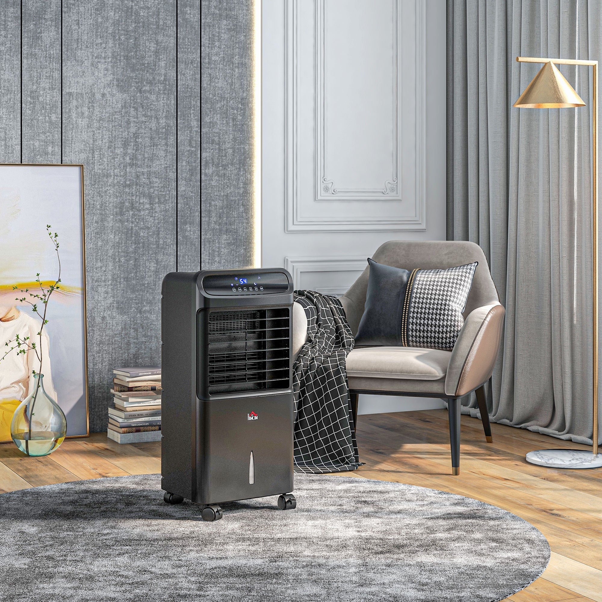 Ventilateur refroidisseur 3-en-1 à glace à évaporation avec télécommande