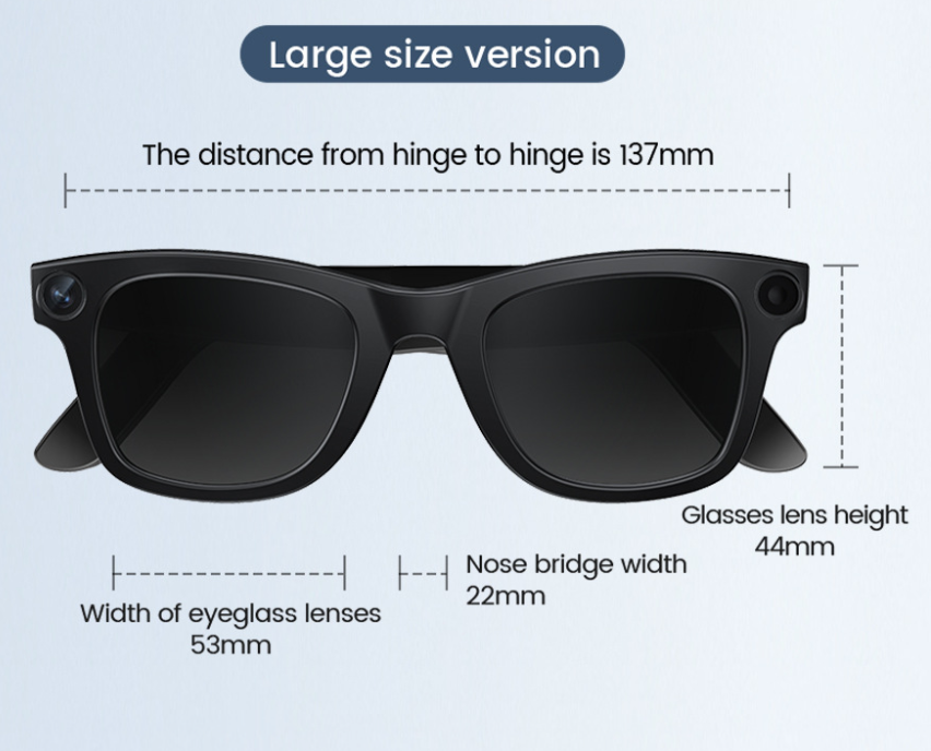 Lunettes intelligentes avec caméra IA
