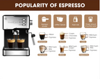 Machine à expresso Geek Chef 20 bars avec mousseur à lait