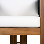 Ensemble de salle à manger d'extérieur de luxe 5 pièces pour 4 personnes, en bois d'acacia massif