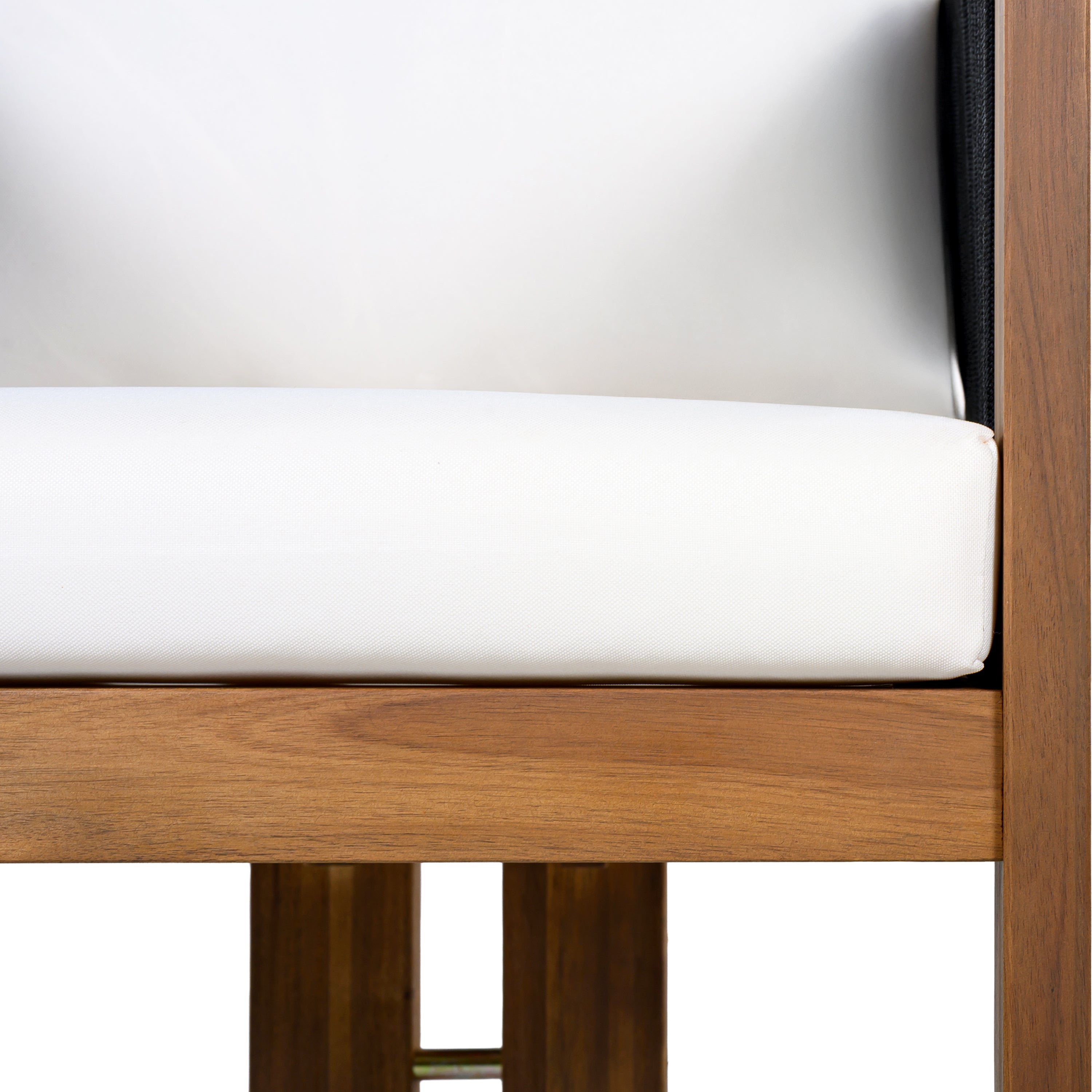 Ensemble de salle à manger d'extérieur de luxe 5 pièces pour 4 personnes, en bois d'acacia massif