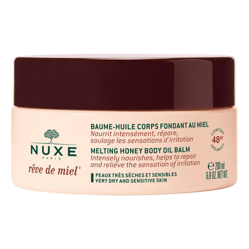 Baume corporel fondant au miel Nuxe Rêve de Miel - Hydratation intense et apaisement pour peaux très sèches et sensibles 200 ml