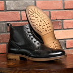 Bottes en cuir pour hommes, style anglais business