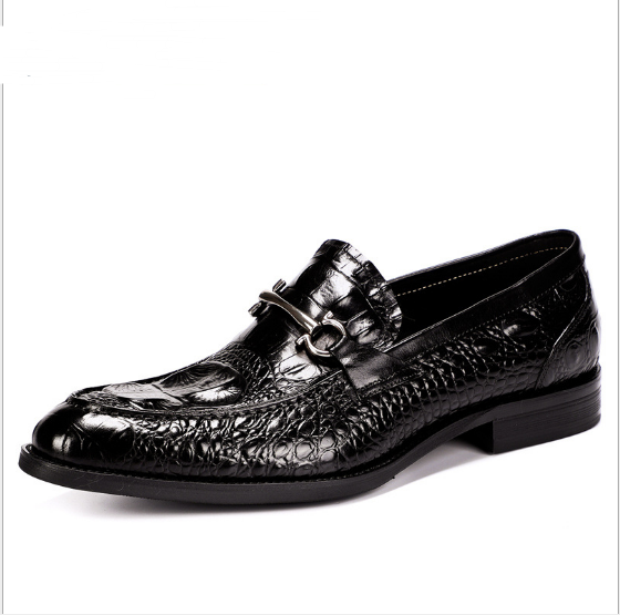 Chaussures habillées en cuir pour homme à motif crocodile