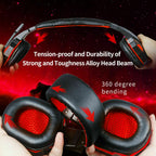 Casque de jeu 3,5 mm avec micro, LED et basses surround stéréo pour PC, PS4 et Xbox One