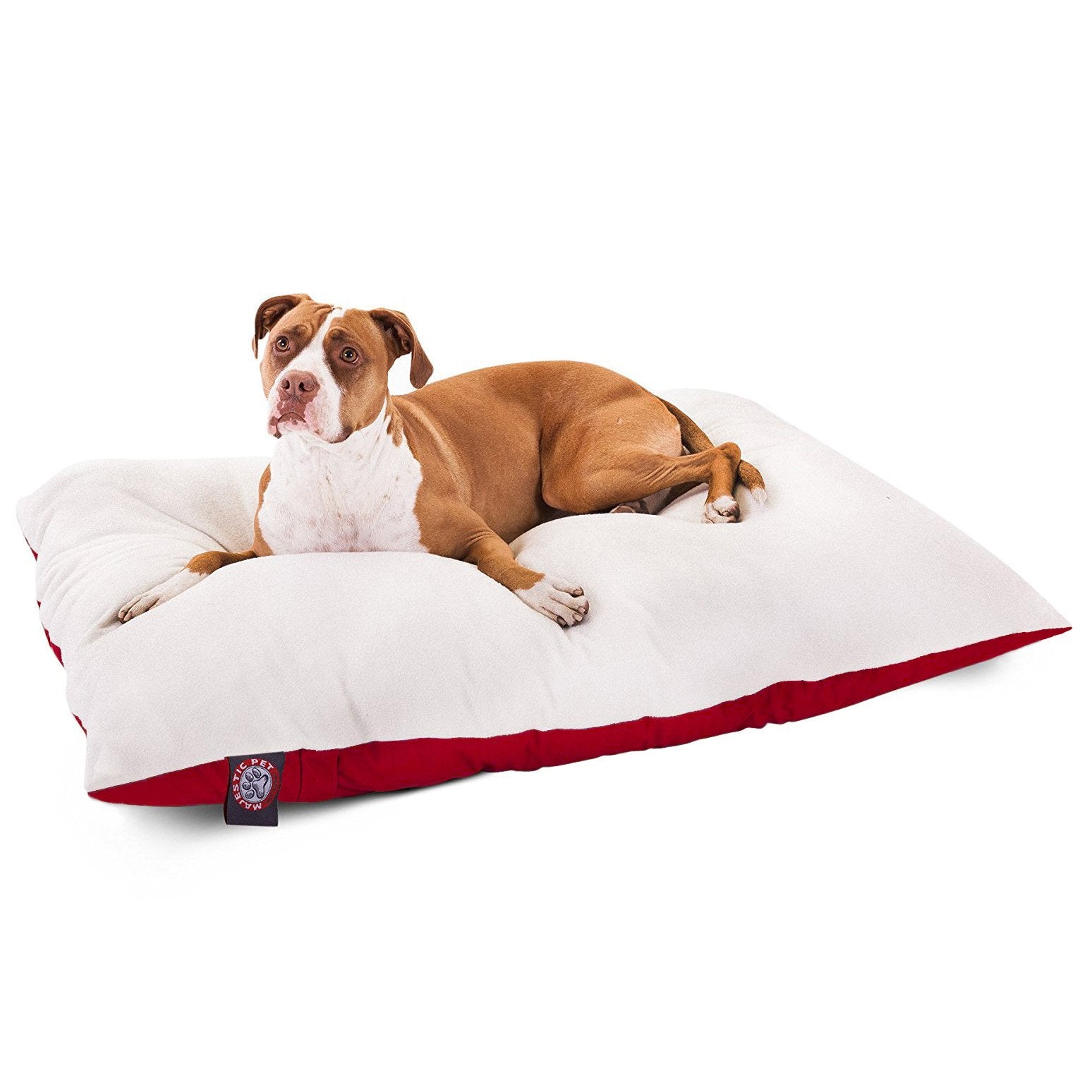 Grand lit rectangulaire rouge pour chien 36x48 de Majestic Pet Products