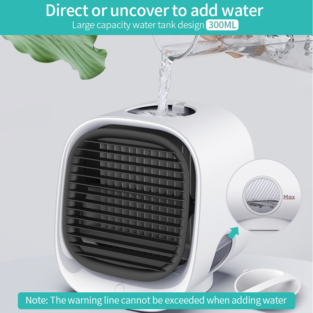 Ventilateur de bureau portable USB, mini climatiseur de bureau