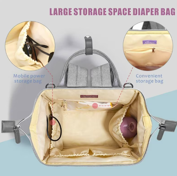Sac à dos matelassé pour bébé à langer