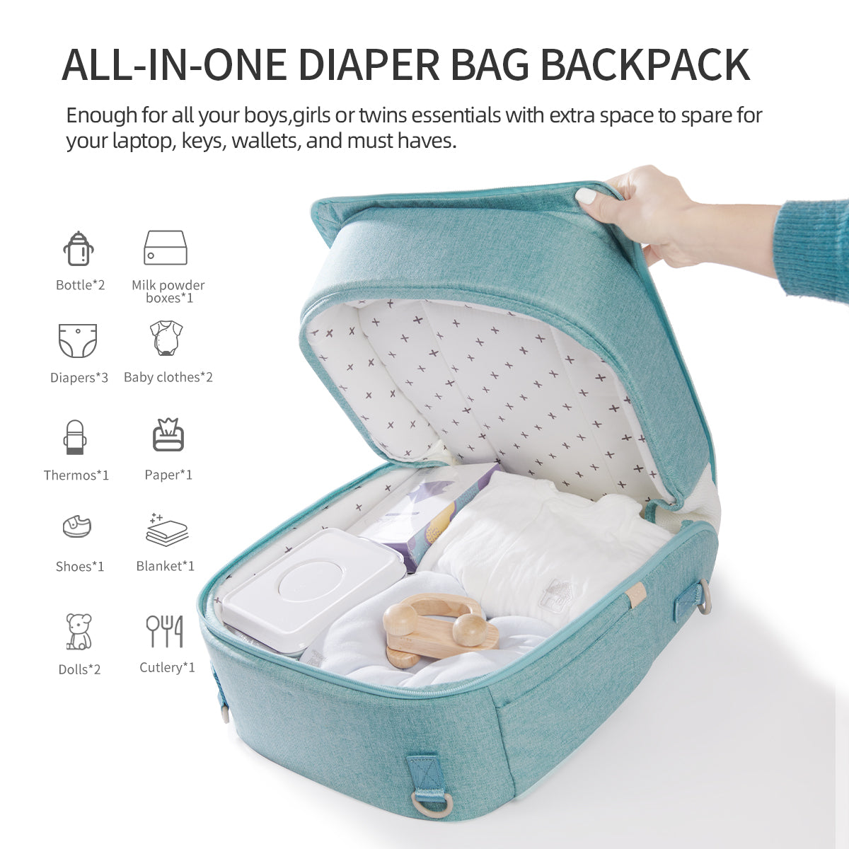 Sac à dos à langer portable