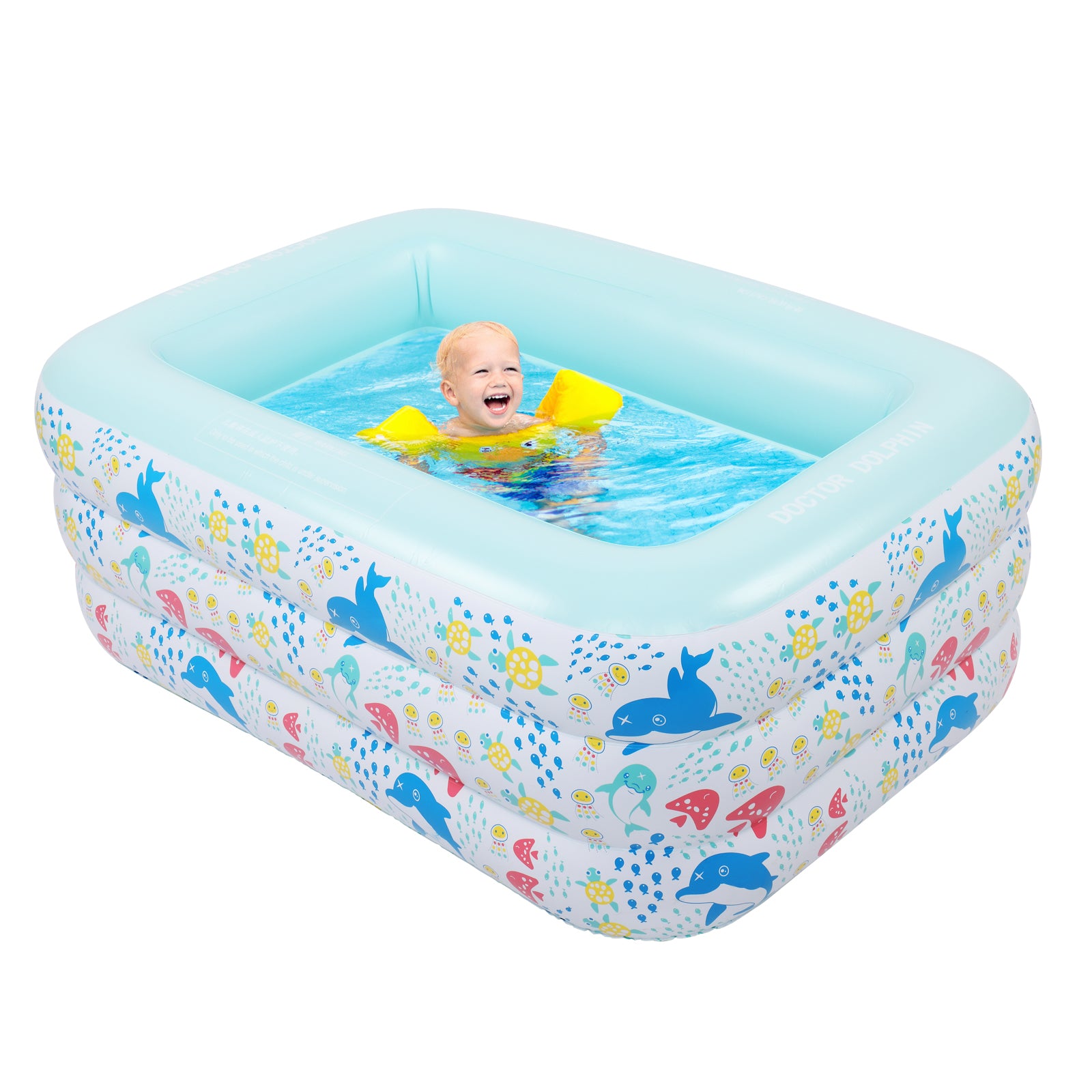 Piscine gonflable pour enfants de 150 cm x 110 cm x 60 cm