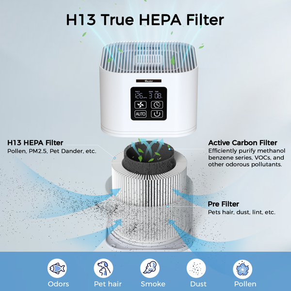 Purificateur d'air 2 en 1 avec diffuseur d'aromathérapie