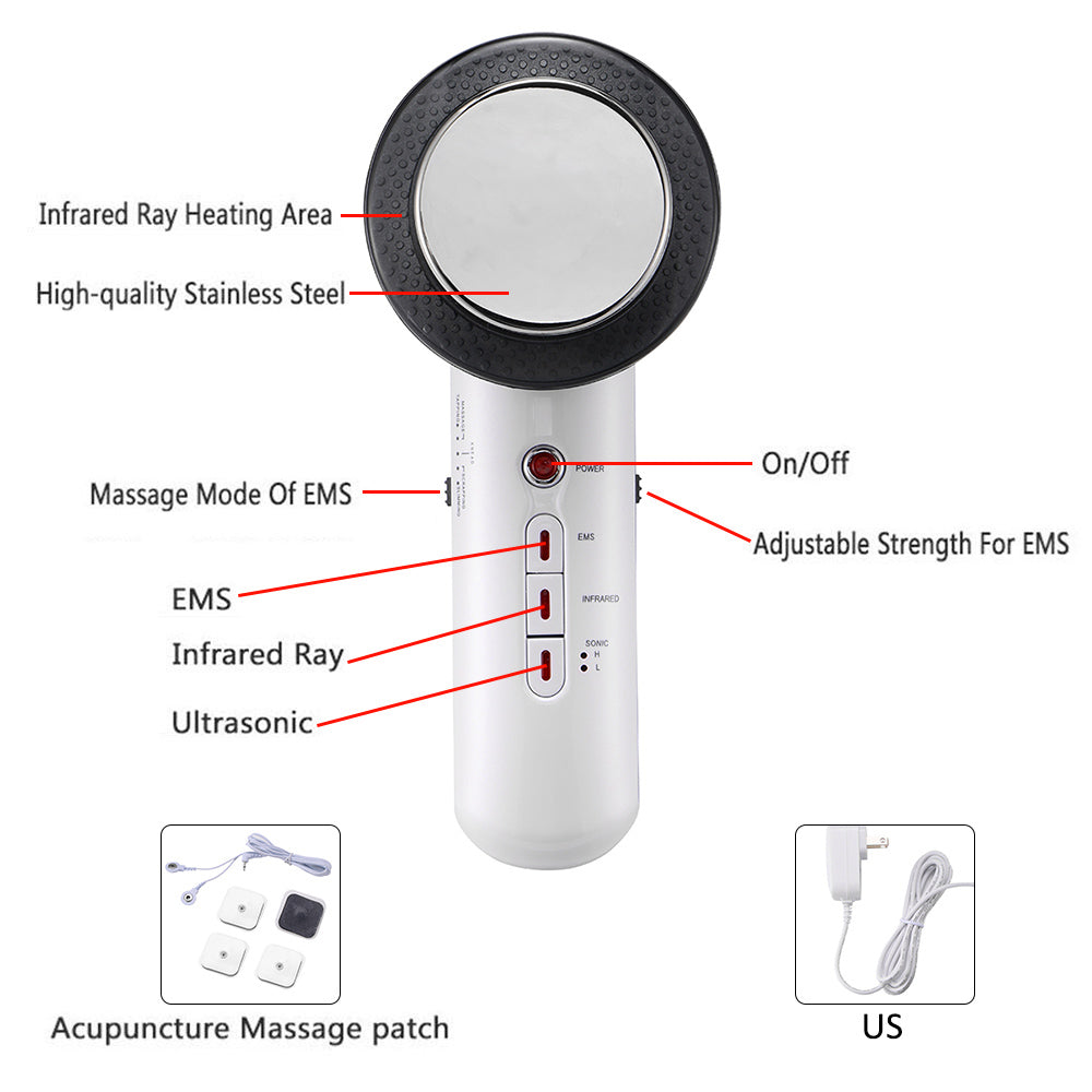 Appareil de massage amincissant par ultrasons pour lifting du visage et du corps