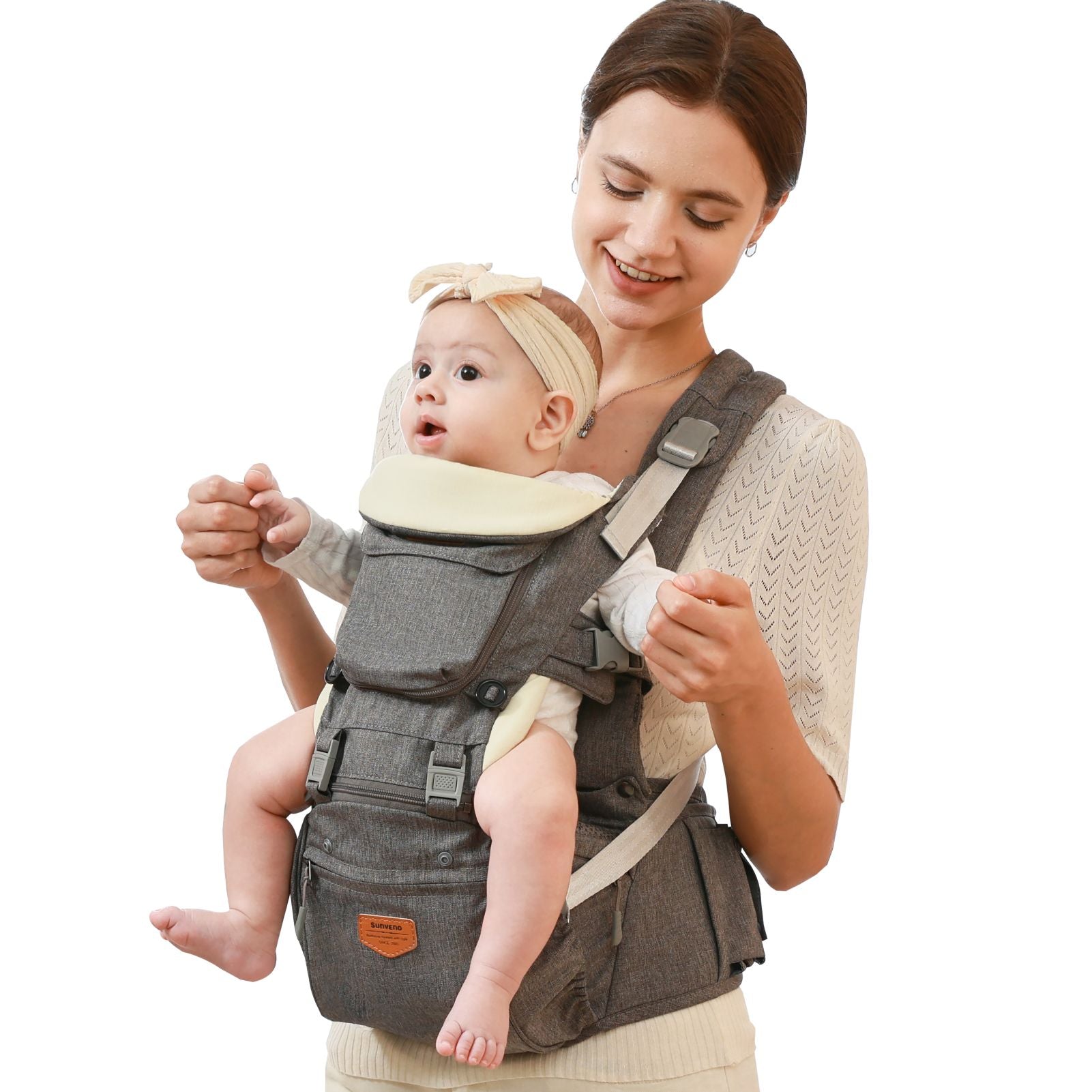 Porte-bébé ergonomique 3 en 1 avec siège de hanche