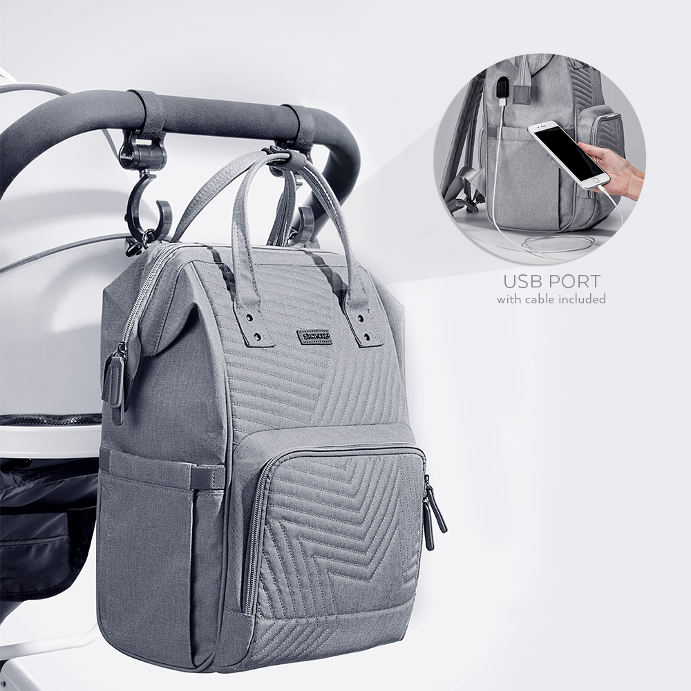 Sac à dos matelassé pour bébé à langer