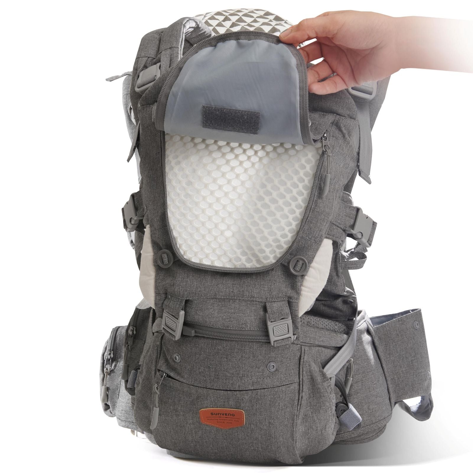 Porte-bébé ergonomique 3 en 1 avec siège de hanche