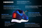 Chaussures de course nocturnes pour hommes avec lumières de sécurité intégrées