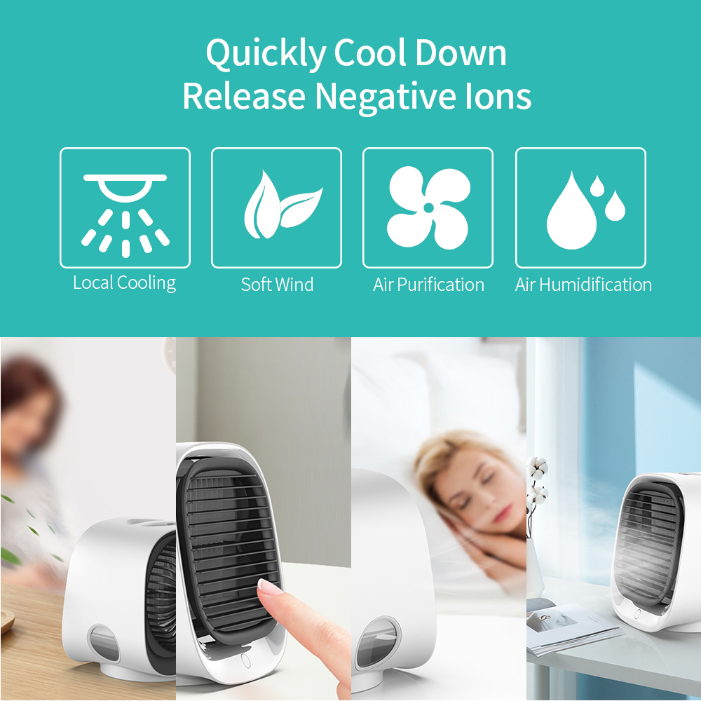 Ventilateur de bureau portable USB, mini climatiseur de bureau