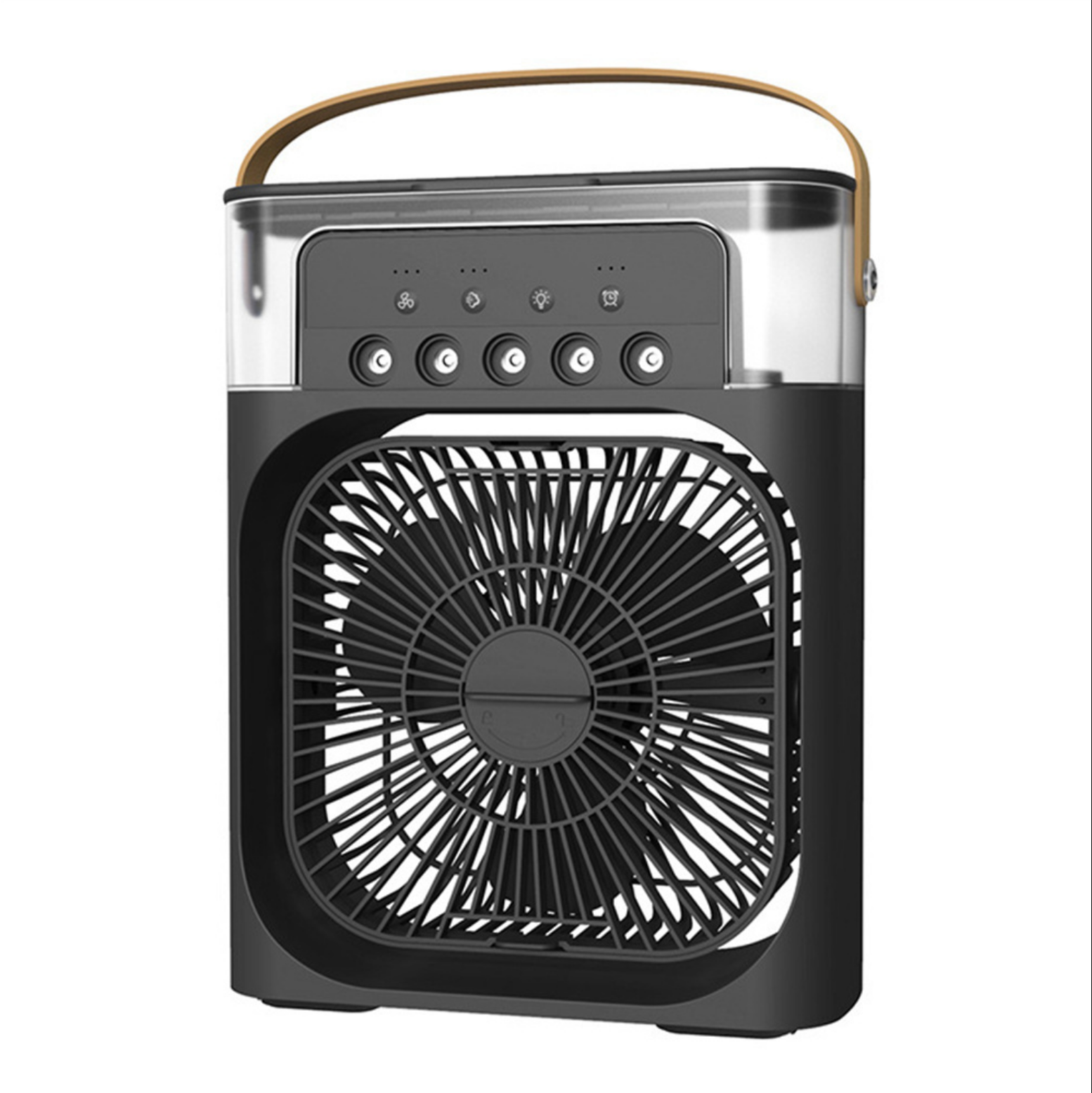 Ventilateur de climatisation 6 pouces avec 3 vitesses, 5 jets et 7 couleurs