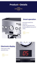 Machine à café expresso italienne en acier inoxydable