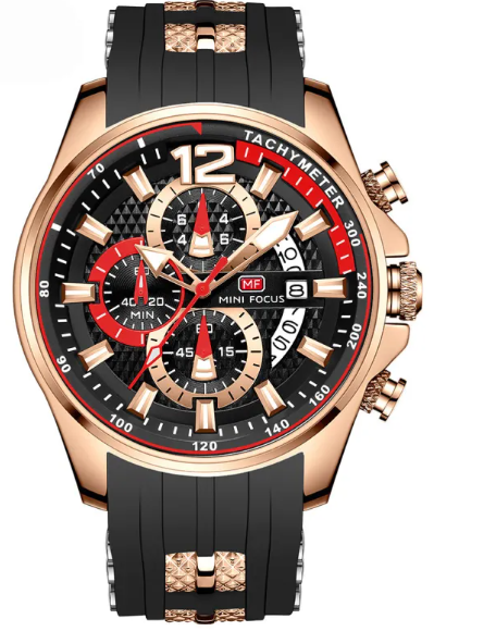 Montre homme étanche à quartz, grand cadran lumineux 0350G