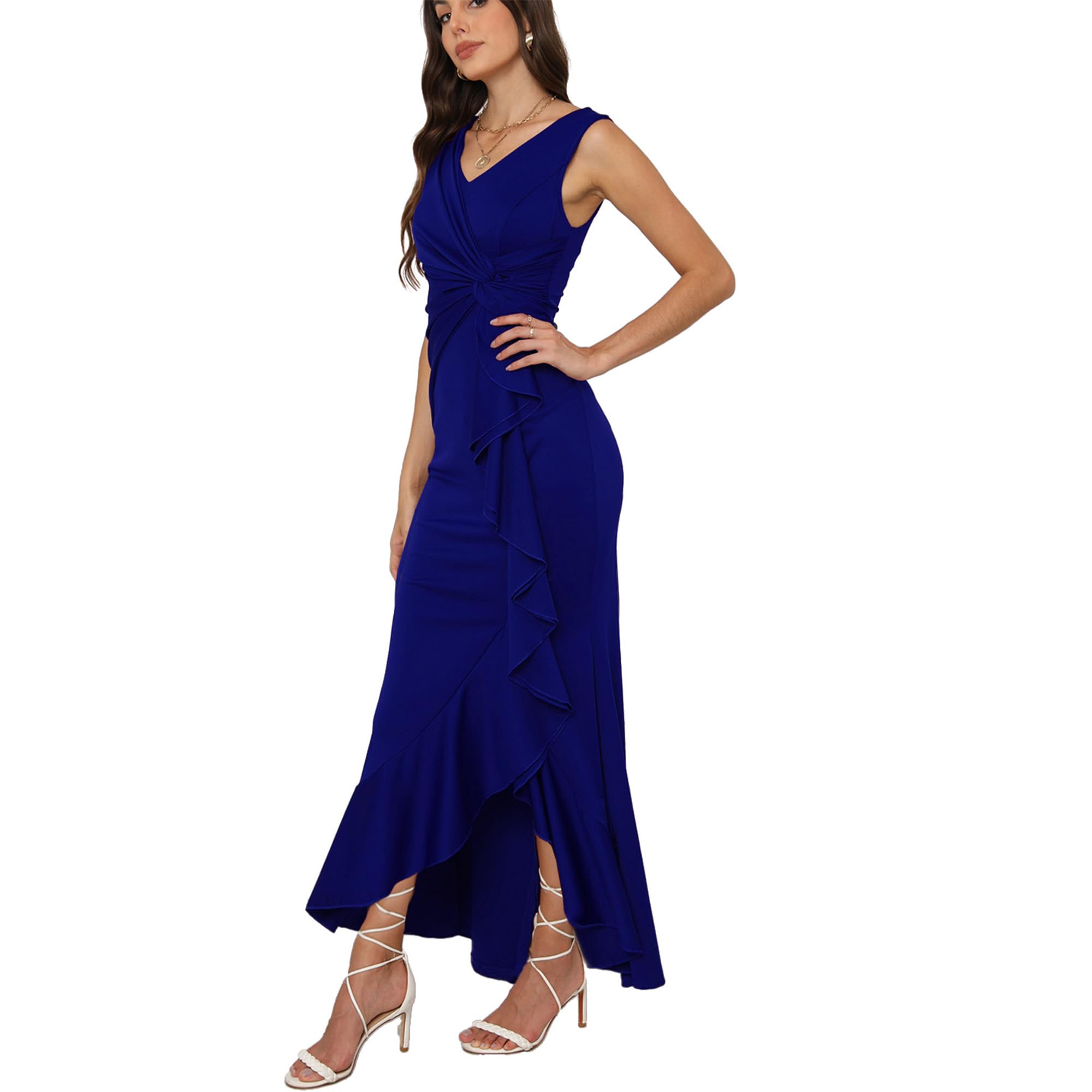 Robe longue noire élégante de soirée pour femme, robe d'invitée de mariage, robe de cocktail, robe de bal, robe semi-formelle