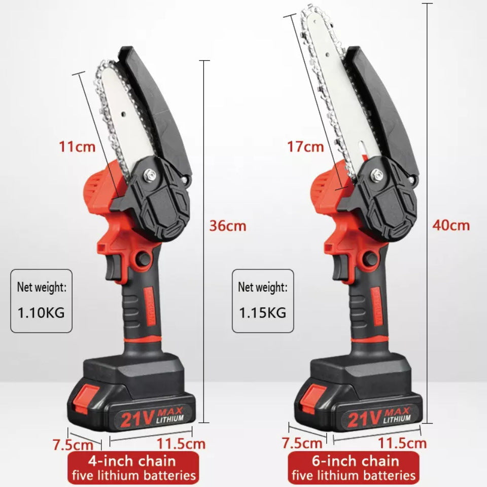 Mini tronçonneuse électrique sans fil pour le jardinage et le travail du bois