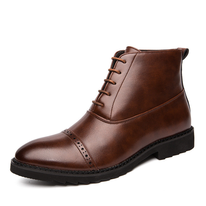 Chaussures pour hommes grandes tailles style rétro britannique décontracté