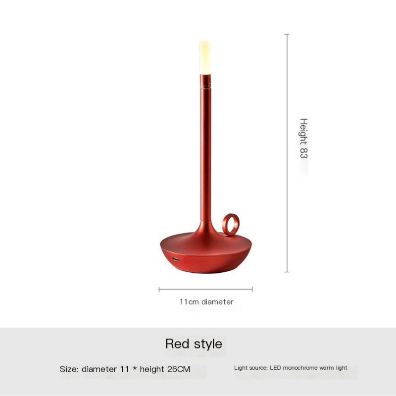Lampe de table LED moderne et minimaliste style vintage à bougie