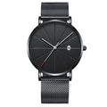 Montre calendrier simple pour homme, créative et étanche, à quartz.