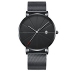 Montre calendrier simple pour homme, créative et étanche, à quartz.