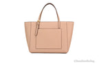 Sac cabas Tory Burch Emerson petit modèle en cuir clair couleur reine-des-prés