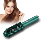 Peigne électrique double usage pour boucler et lisser les cheveux