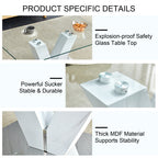 LuxeGlass™ – Table basse moderne et minimaliste avec plateau en verre trempé &