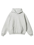 Sweat à capuche oversize Adenorah pour femme, automne, uni, mignon, chaud, en coton, pull à capuche pour couple, gris, taille S