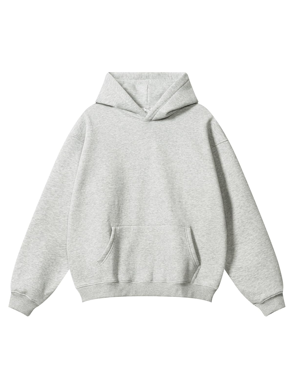 Sweat à capuche oversize Adenorah pour femme, automne, uni, mignon, chaud, en coton, pull à capuche pour couple, gris, taille S