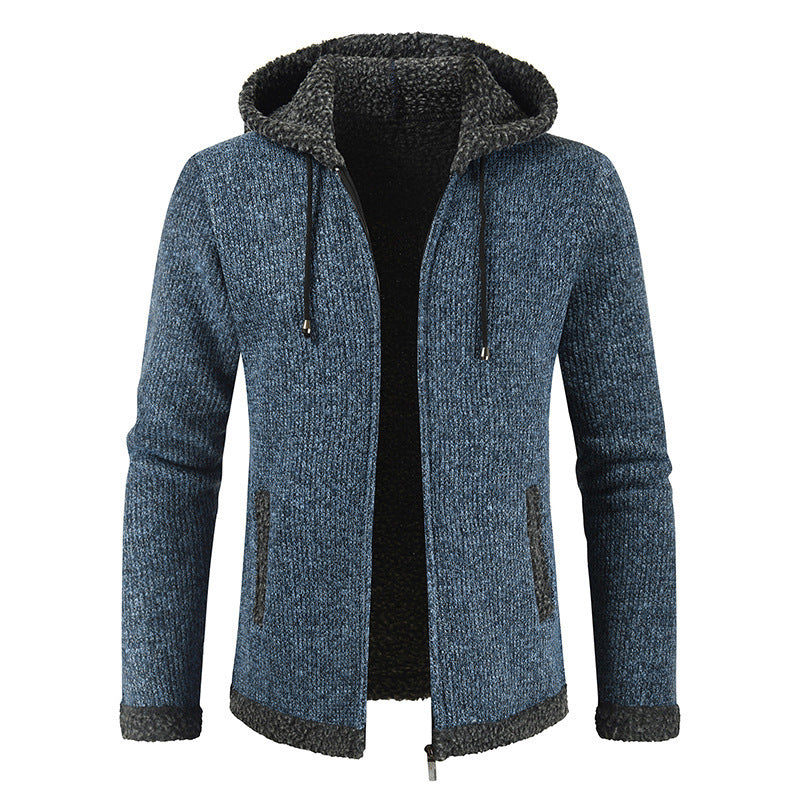 Gilet cardigan à capuche décontracté pour homme