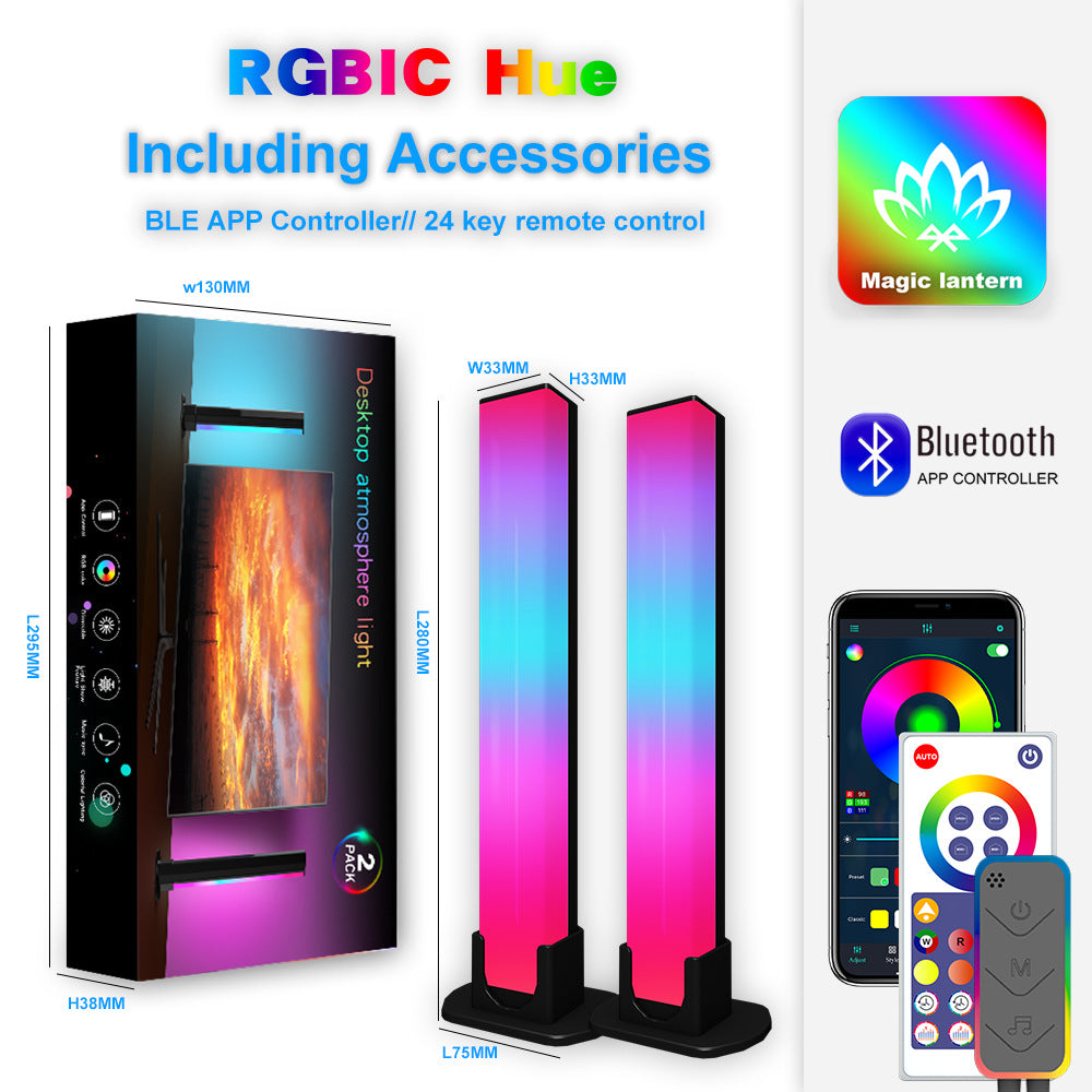 Éclairage d'ambiance LED musical WiFi pour configuration de jeu