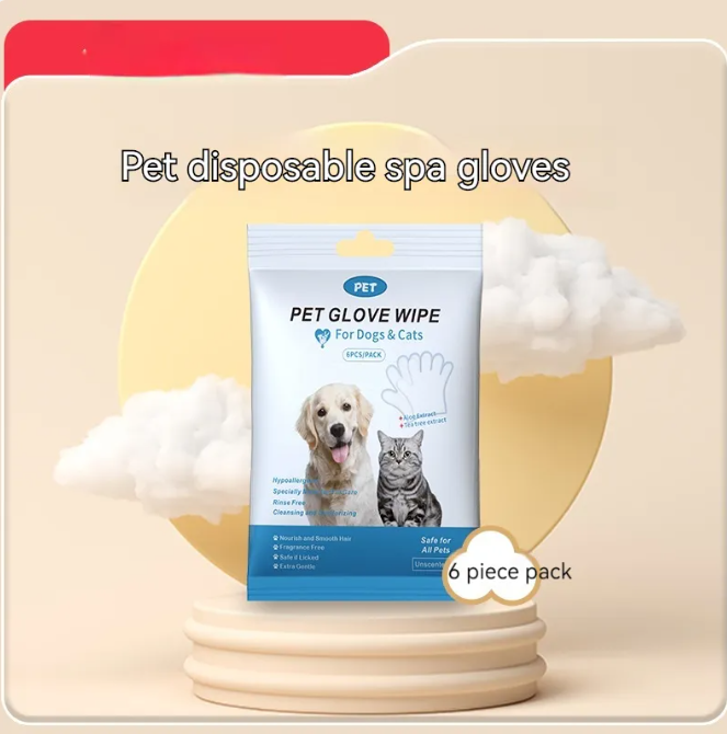 Gants et lingettes de nettoyage pour animaux