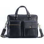 Porte-documents pour homme en cuir véritable de vachette pleine fleur